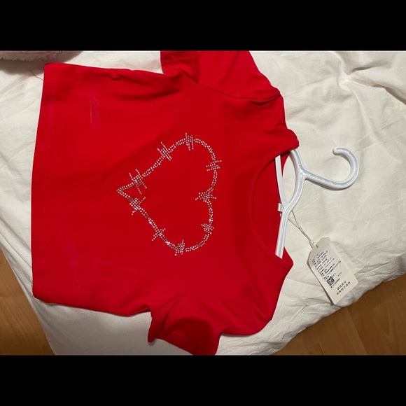 Red Gem Crop Top - Picture 2 of 4